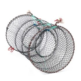 Foldable Shrimp Trap; Three-layer Net Cage; For Crab; Eel; Shrimp And Fish; Outdoor Camping Accessories (Color: Black)