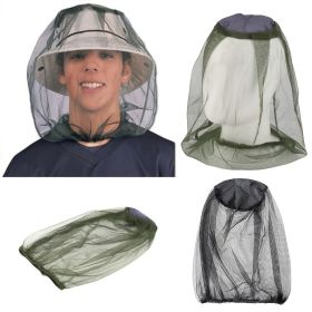 1 Pc Outdoors Fishing Cap; Insect Proof Mosquito Proof Cap; Soft Durable Fly Screen Protector Travel Camping Fishing Breathable Sunshade Cap (Color: ArmyGreen)
